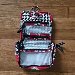 Vera Bradley Hanging  Zippered Travel Organizer Red White Black Accessories Bag